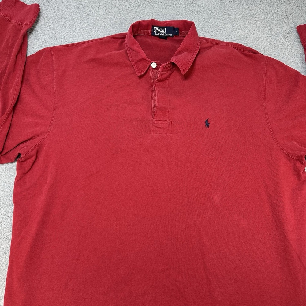 Vintage Polo Ralph Lauren Shirt Mens Extra Large Red‎ Golf Long Sleeve Hong Kong